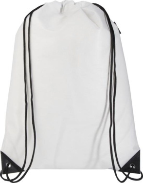 Logo trade corporate gift photo of: Evergreen GRS recycled non-woven drawstring bag 5L